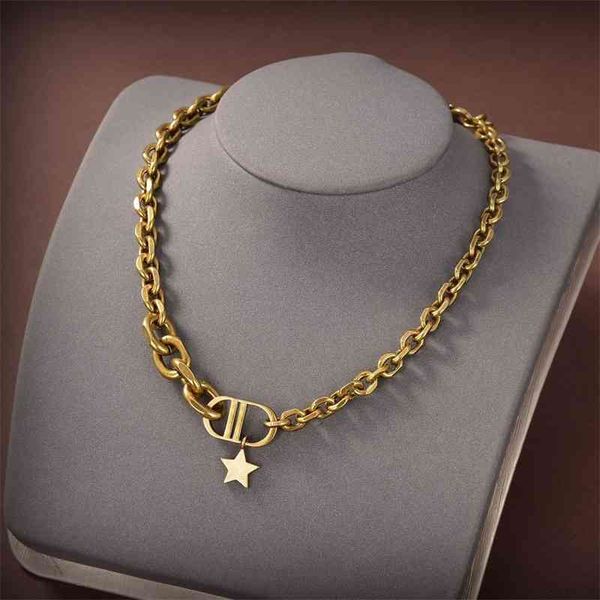 

70% off outlet online family 2021 letter star pendant chain necklace, Black