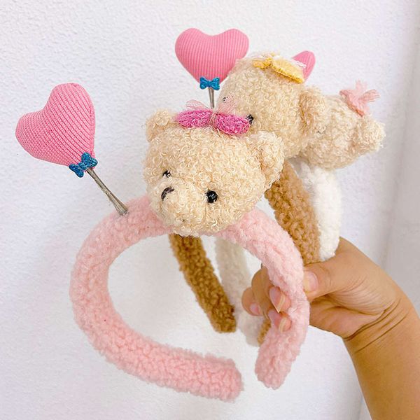 

lovely girl spring bear hoop net red love face washing, Black;brown