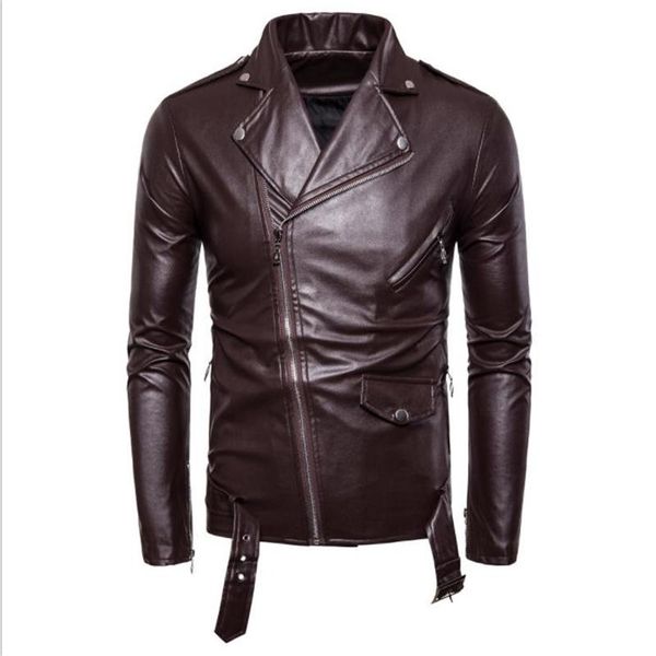 

men's fur & faux jaket men chaqueta cuero hombre veste cuir homme erkek deri mont jaqueta de couro masculino chaquetas coat moto mink b, Black