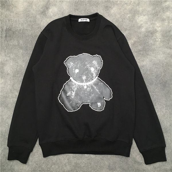 

men's hoodies & sweatshirts hoodie, welldone bear doll, gentleman veet cotton, drake, thick polar lining, in 2021, # c46, Black