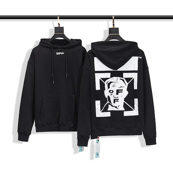 

fashion fleece sweater hoodie hoody autumn and winter street fashion skeleton arrow loose pure cotton sweater for men women couples hooded, Black