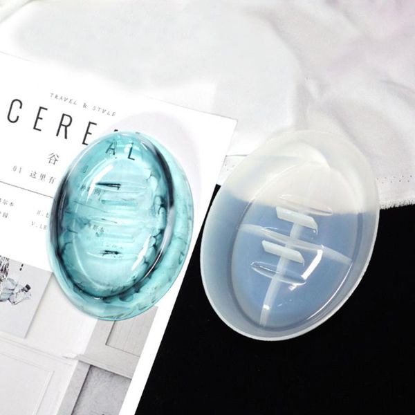 

1pc stylish silicone ellipse soap box diy storage mould cups accessory craft tools