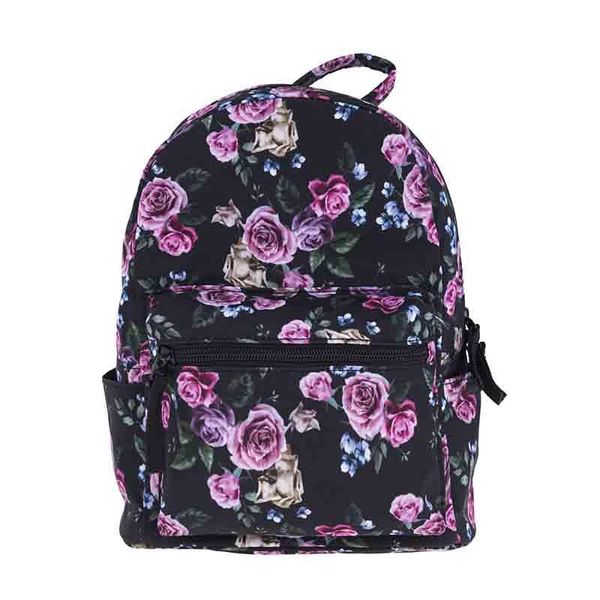 

school bags fashion small backpack 3d digital printing flower children's schoolbag lxba16