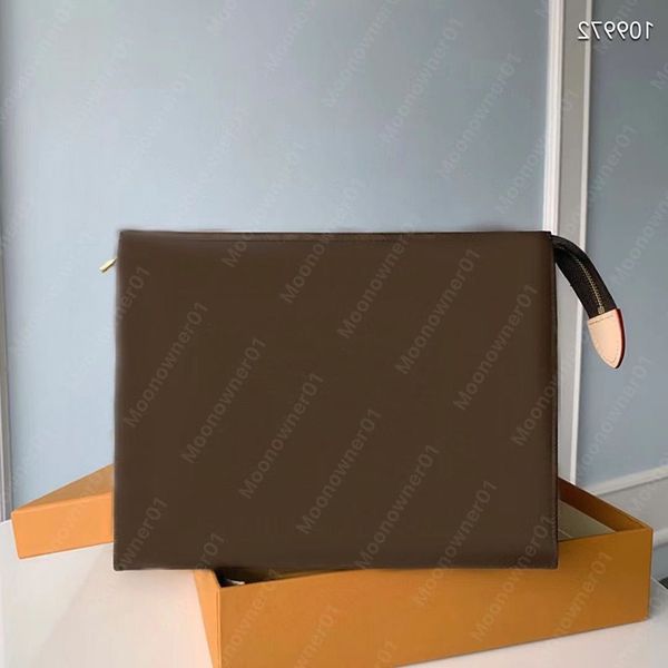 

fashion cosmetic bags for man special canvas clutch brown flower designer toilet pouch xl makeup case men briefcase luxury purse m47542 moon