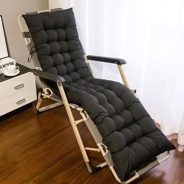 

solid long cushion recliner chair foldable rocking couch seat pads garden lounger mat cushion/decorative pillow