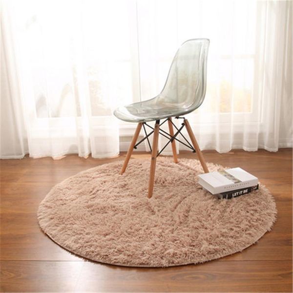 

carpets nordic modern style cushion round silk rug bedroom bedside mat living room coffee table carpet decoration blanket