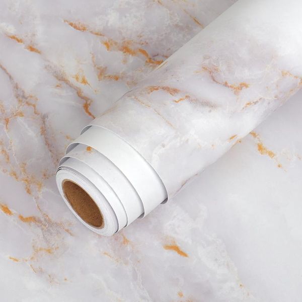 Wallpapers S Marble Self Adesivo papel de parede para paredes em Rolls Cozinha impermeável Adesivo de Parede Filme Decoração Home Matte ou Brilhante