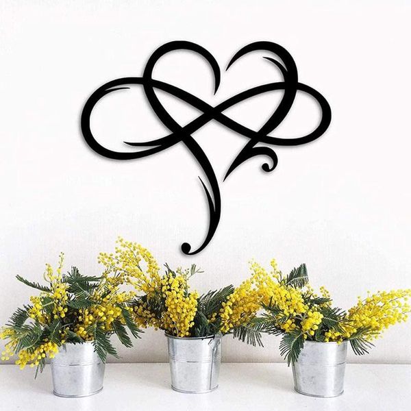 

decorative objects & figurines wall metal heart hanging creative love sign art sculpture ornament decoration home decor kids room decals