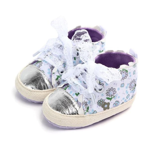 

first walkers born toddler girl baby crib shoes soft sole anti-slip floral sneakers 0-12 months