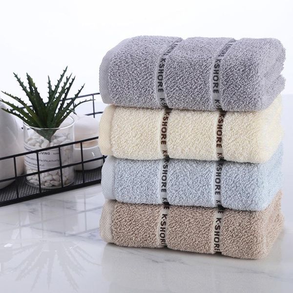

towel 100% cotton face beach for bathroom soft bath solid color thick high absorbent antibacterial washcloth 70x34cm