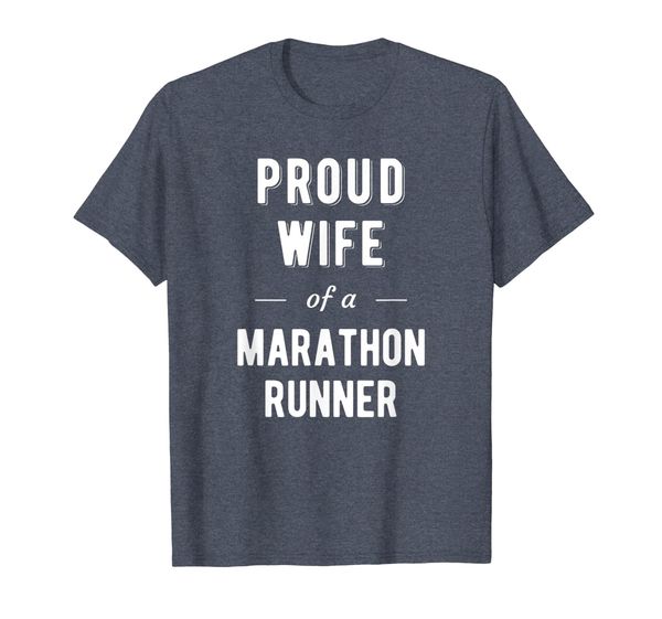 

proud wife of a marathon runner t shirt, White;black