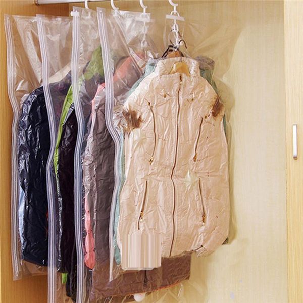

hanging clothes compression bag storage cabinet transparent sealed bags
