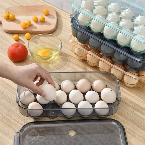 

fresh keeping kitchen tools storage container case pp refrigerator egg box 16 eggs holder for household bottles & jars