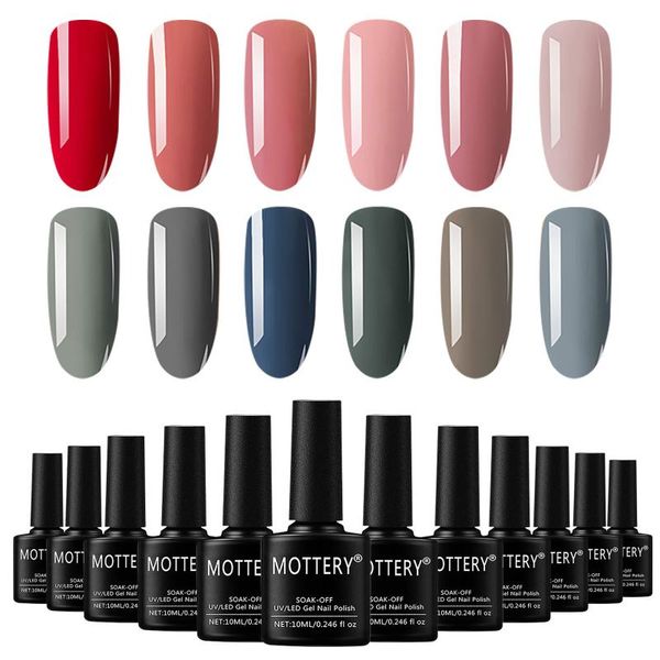 

nail gel polish glue color set potherapy sealing layer reinforcement fashion, Red;pink