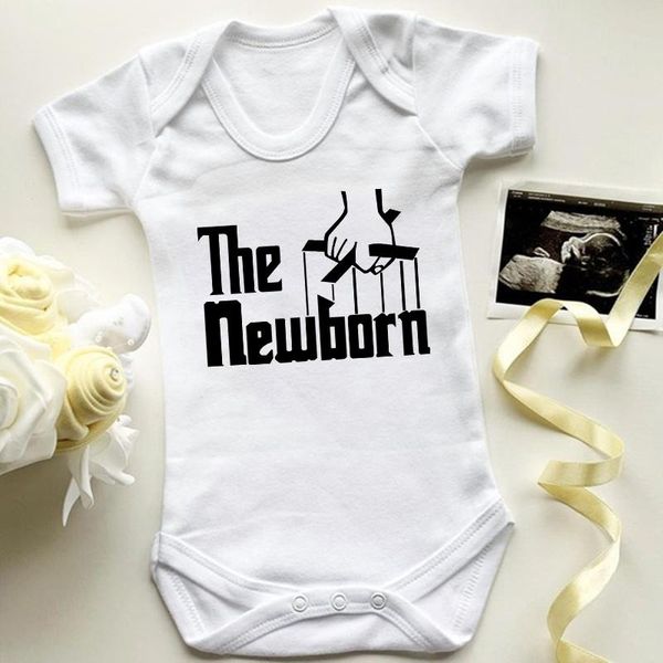 

pregnancy announcement funny born baby bodysuit clothes summer cotton body boy girls outfits shower gift rompers, Blue