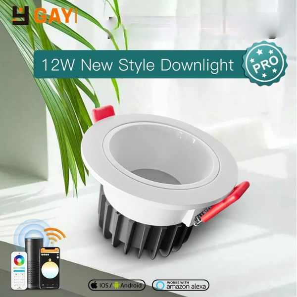 

downlights gaoyi 3.0 pro smart spot led plafond lights plafondlamp ceiling light 12w 220v works smartthings echo tuya