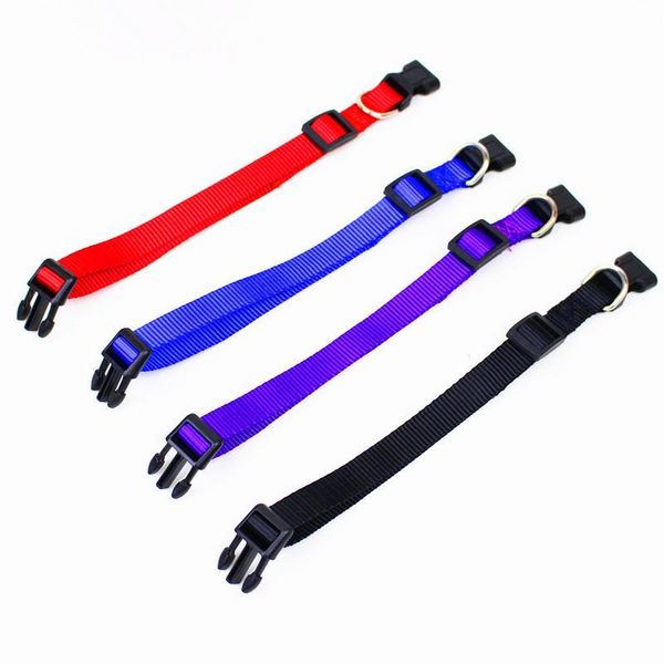 

dog collars & leashes 1 pcs fashion nylon for small dogs pet cat collar 4 sizes colors adjustable wholesale v3