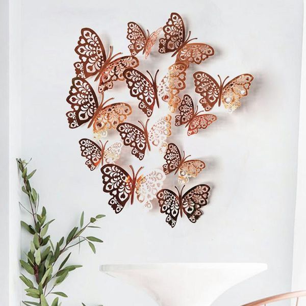 

wall stickers living room butterfly children playroom dining 12pcs home office 3d hallway