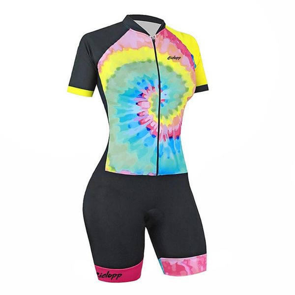 

racing sets ciclopp summer women's road bike triathlon breathable tights outdoor sports cycling jersey quick-drying lightweight fabric, Black;blue