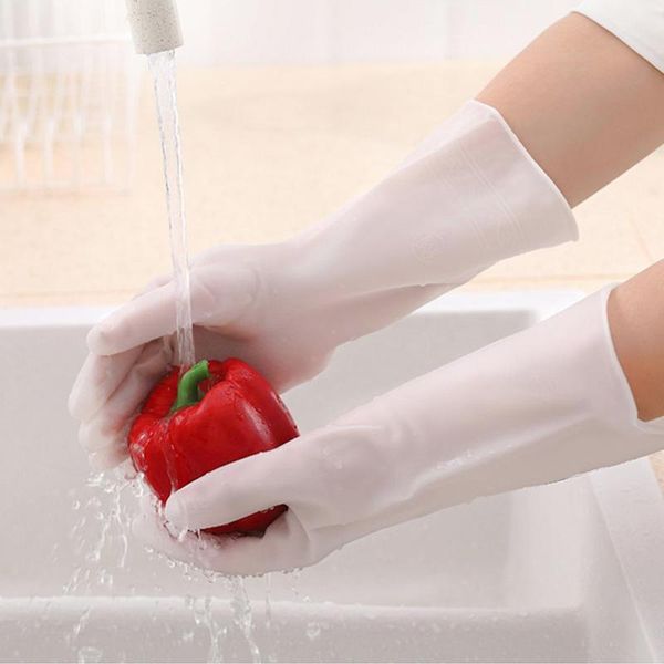 

disposable gloves 1 pair kitchen cleaning household durable waterproof dishwashing glove rubber tools accessories