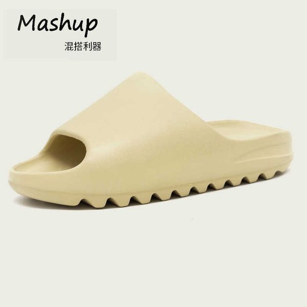 

meinuo coconut ripe slippers men net red lovers wear out tide outdoor summer one word beach men tide, Black