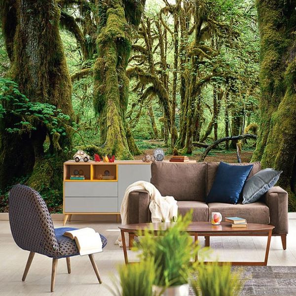 

drop colomac wallpaper jungle nature landscape tropical po wall mural 3d murals papel decorativo pared wallpapers