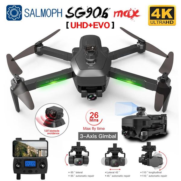 

drones sg906 pro 2 / max gps drone with wifi 4k hd camera 3-axis gimbal brushless professional quadcopter obstacle avoidance dron