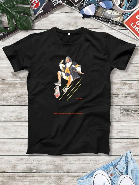 

men slogan and figure graphic tee r899#, White;black