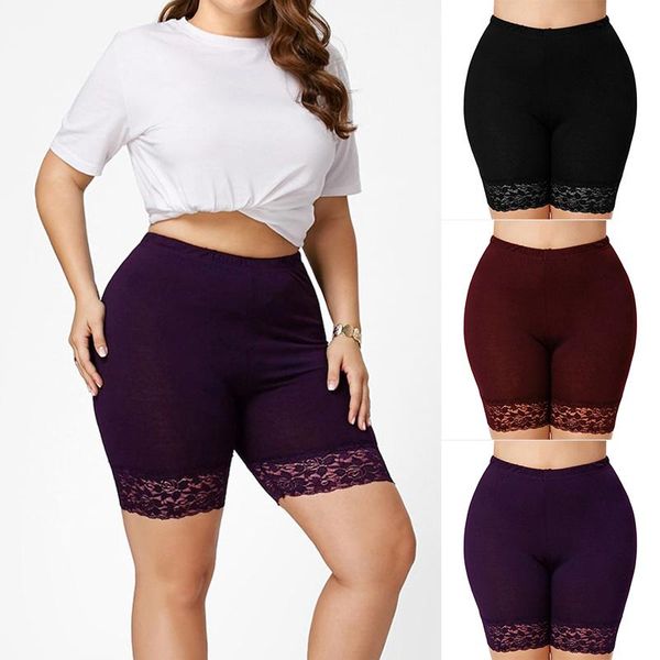 

women's leggings plus size women high waist hollow lace solid color elastic breathable bottoming under skirt a66, Black