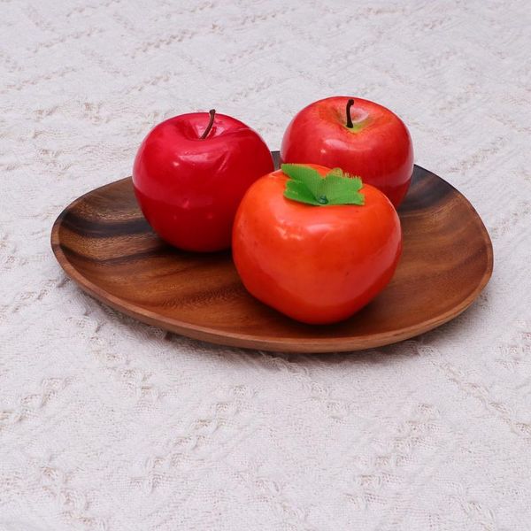 

kitchen storage & organization wood plate irregular shape fruit creative snack dessert tray (medium large size)