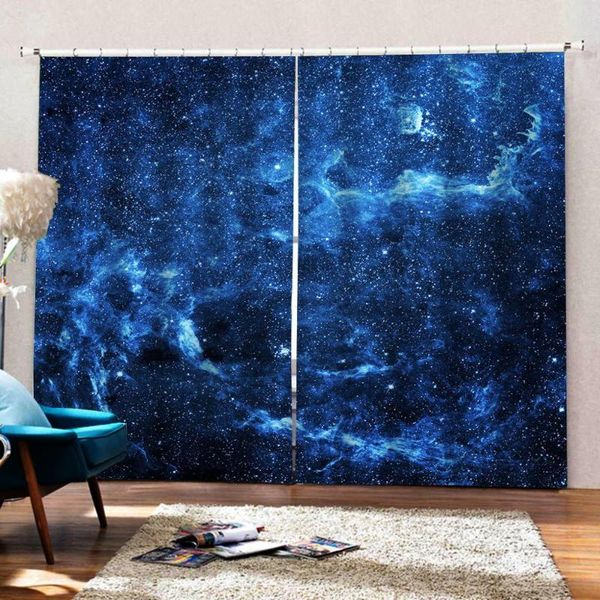 

curtain & drapes blue sky curtains po blackout stars window luxury 3d for living room