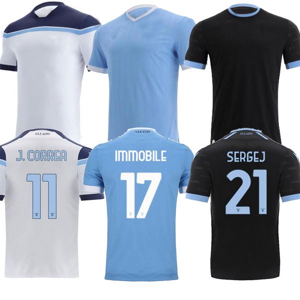 

2021 2022 lazio soccer jerseys luis alberto immobile sergej vestiti da calcio maglia j.correa lucas men kids kits uniforms uomini football s, Black;yellow