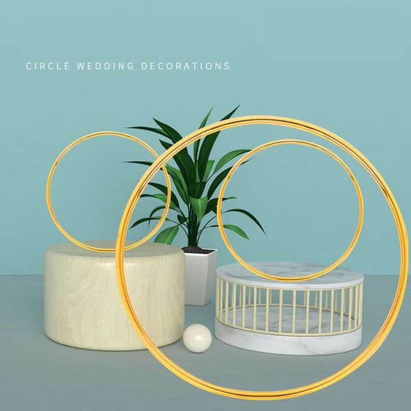 

party decoration wedding arch props iron circle background single flower outdoor lawn door rack birthday