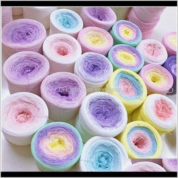 

clothing fabric apparel drop delivery 2021 300g 100percent organic cotton blend spring and summer crochet clothes skirt lace line diy handwo, Black;white