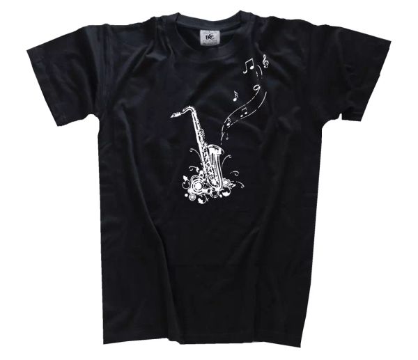 

saxophone big print saxophone saxofonist saxophone player t-shirt s - 3xl, White;black