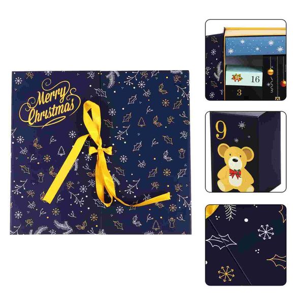 

gift wrap 1pc christmas box advent calendar countdown holder