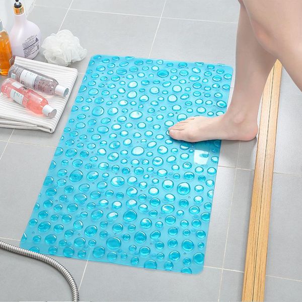 

39x71cm bathroom mat anti slip pvc massage particles foot pad bath shower carpets