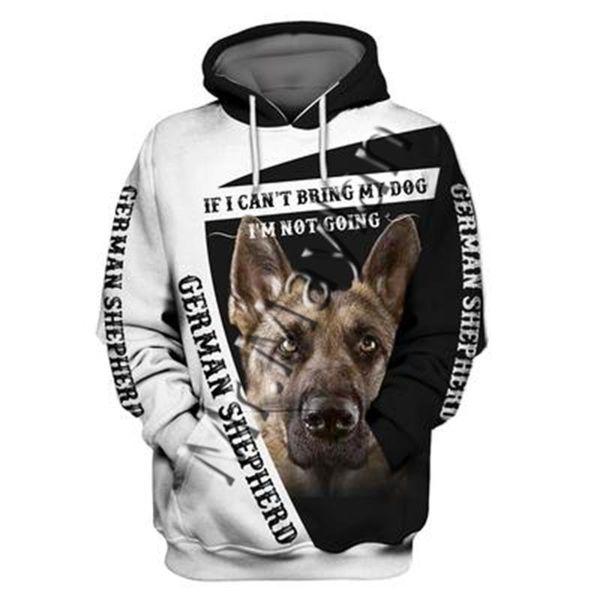 

men's hoodies & sweatshirts 3d graphic animals dog art german shepherd hoodie men/women casual streetwear sweatshirt pullover q17, Black