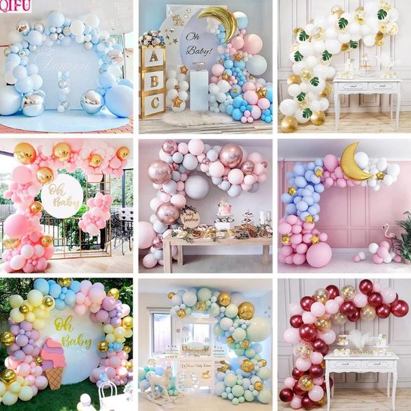 

party decoration macaron balloon chain kit oh baby shower boy or girl arch garland it my first birthday balloons set ballon