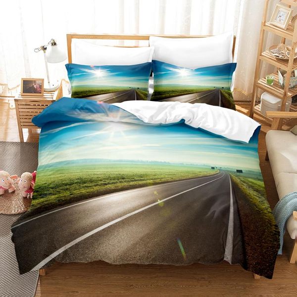 

bedding sets beauty tree road set single twin full  king size sky bed children's kid bedroom duvetcover 032