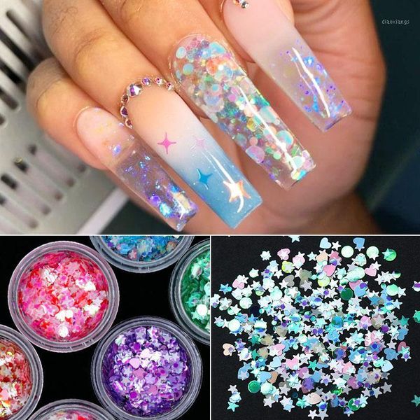 

patterns/bag nail sequins art glitter mixed size colorful flakes design 3d silver gold decor1
