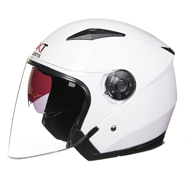 

motorcycle helmets white helmet 3/4 open full face double lens motocycle accessories moto crash motorbike biker scooter