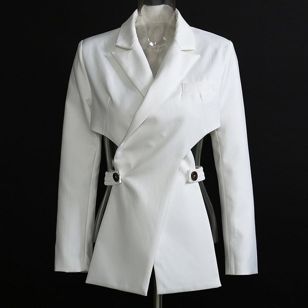 

women's suits & blazers women crossover backless blazer spring autumn front long back short casual 2cyk, White;black