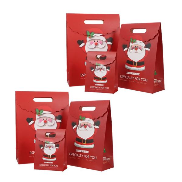 

gift wrap 6pcs xmas handheld packing bag festive christmas storage paper