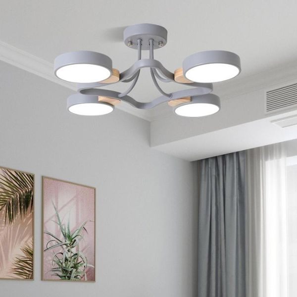 

ceiling lights modern personality metal & acrylic led 220v lamp white/gray/black color dining living room bedroom el