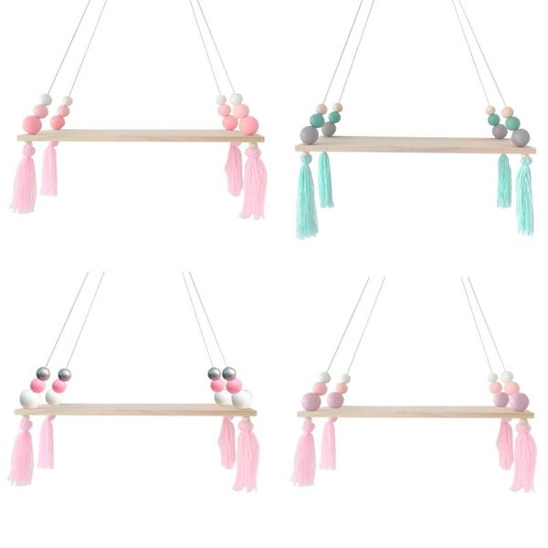 

other home decor simplicity wooden hanging shelf wall mount swing display rack rustic jute rope floating shelves plant flower pot indoor