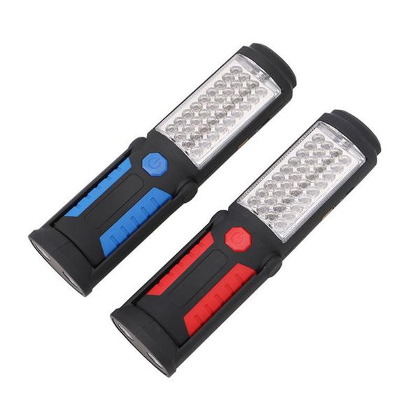 

rechargeable usb led work light lamp 41leds magnetic torch support stand swivel hook for camping workshop car repair flashlights torches