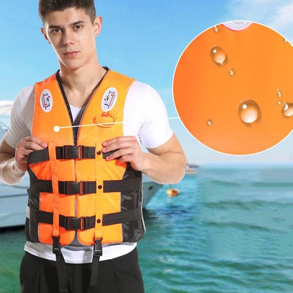 

life vest & buoy kid safet jacket drifting swimming boating fishing surf with emergency whistle orange