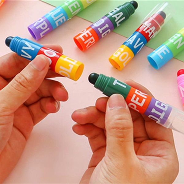 

highlighters stitching solid highlighter 6-color retro color key line note pen fluorescent graffiti, Black;red
