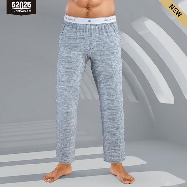 

men's sleepwear 52025 long pants lounge relaxed home trousers pajama sleep bottoms homewear men pyjamas pajamas, Black;brown